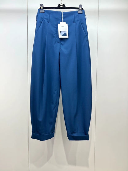 Chanel 26A Blue Double C Logo Pants