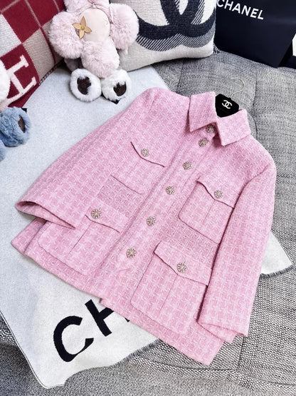 Chanel 19B Pink Tweed Jacket