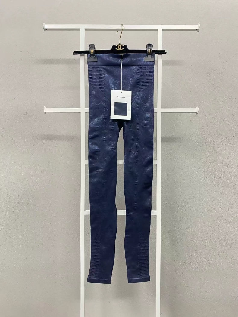 Chanel 23N Navy Blue Leggings