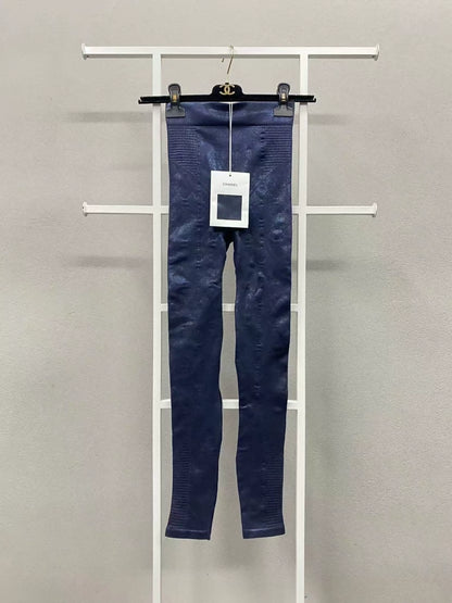Chanel 23N Navy Blue Leggings