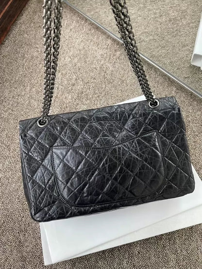 Chanel black and silver Maxi includes dust bag