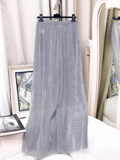 Chanel 22S blue striped pants