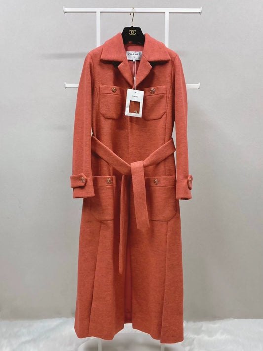 Chanel 24K l orange-red coat