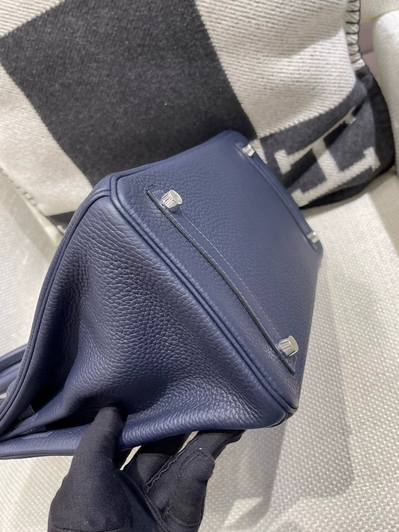 Hermes Birkin 30 Midnight Blue with Magnolia Pink Togo Leather palladium hardware