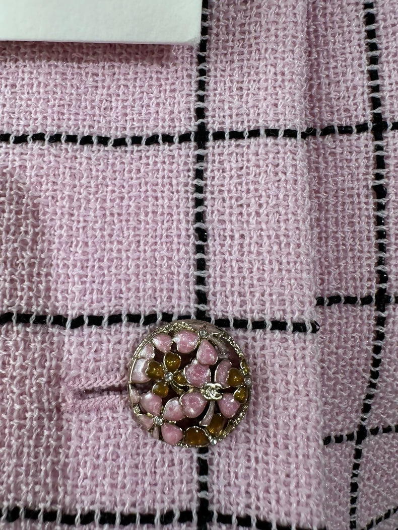 Chanel 24S pink plaid vest