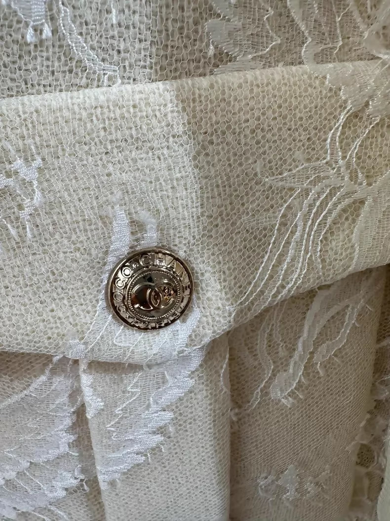 Chanel 20k ecru Lace Jacket