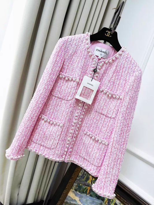 Chanel 25p Pink tweed Jacket
