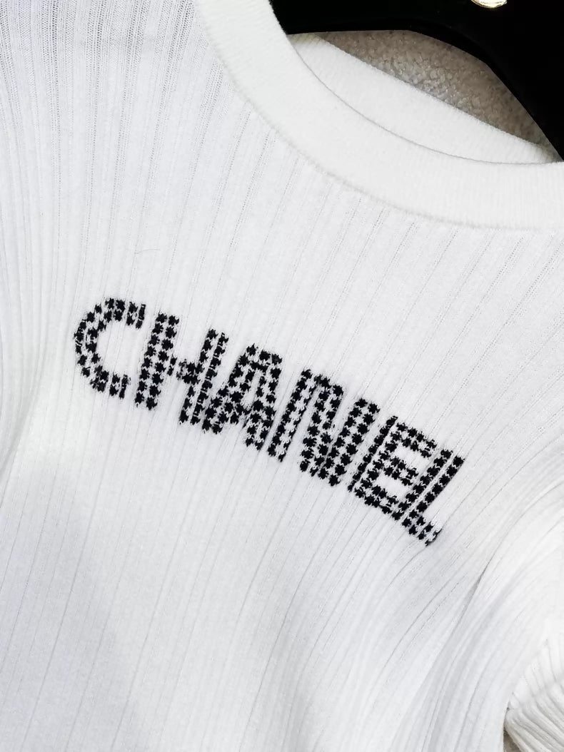 Chanel 21S White Slim Fit T-Shirt