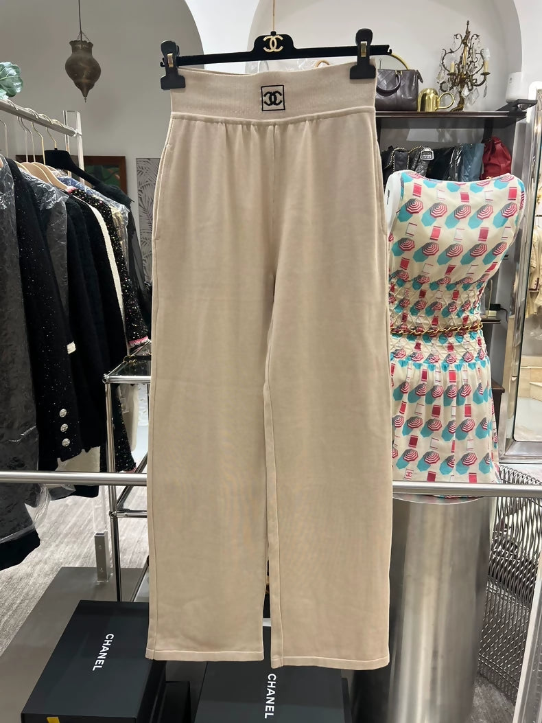 Chanel 03A Wide-leg pants with square cc logo