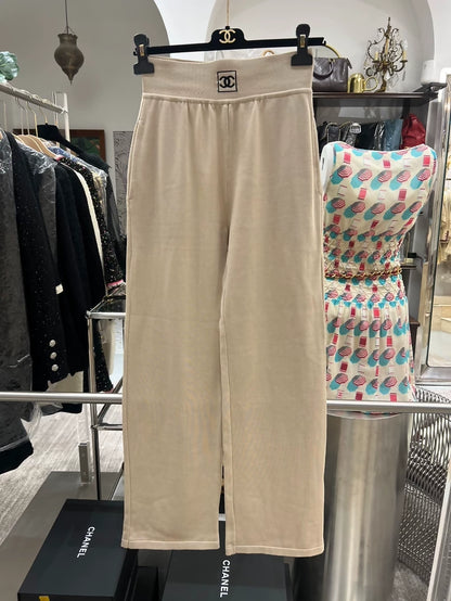 Chanel 03A Wide-leg pants with square cc logo