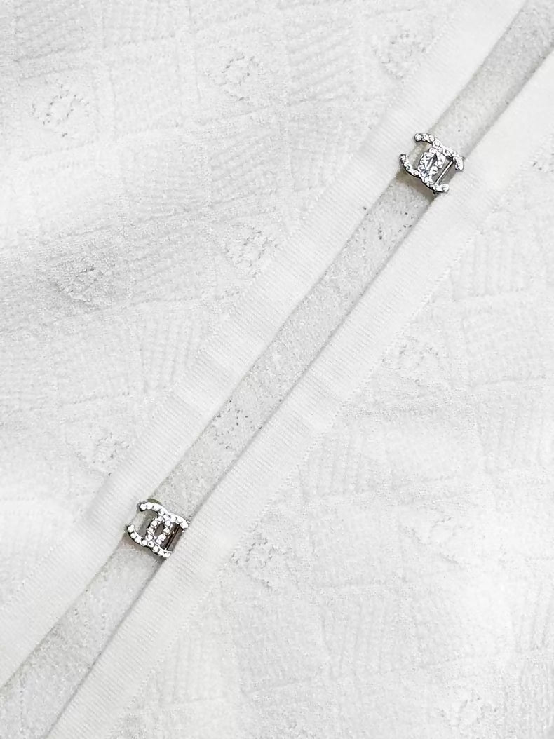 Chanel 24S White Knit Top