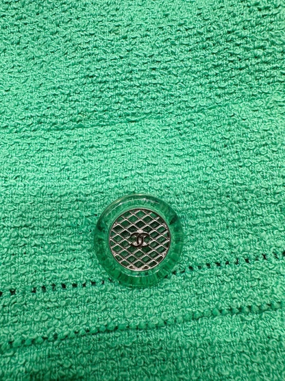 Chanel 20C multi-pocket green jacket