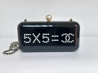 Chanel “Votez Coco” Pearl Plexiglass Minaudière Evening Clutch