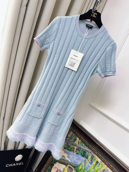 Chanel 25B blue dress