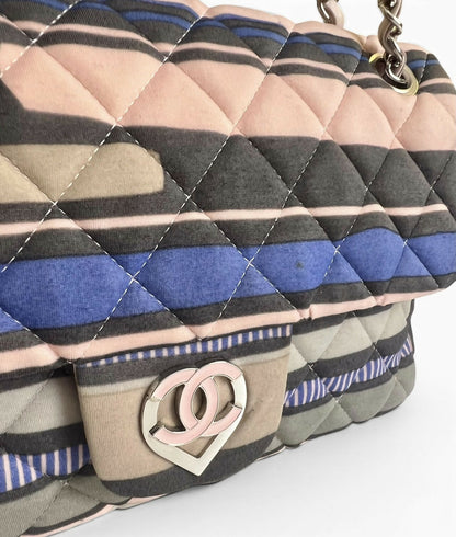 Chanel 09C Ocean Drive Pink Heart Small Classic Single Flap Bag