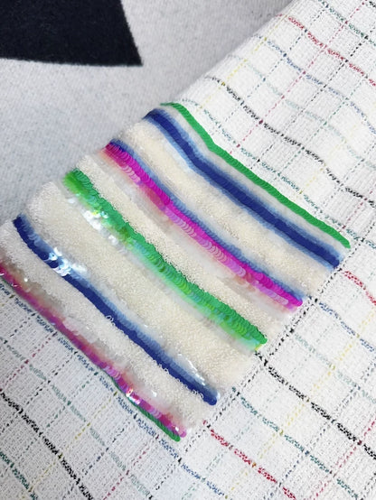 Chanel 24S white tweed dress