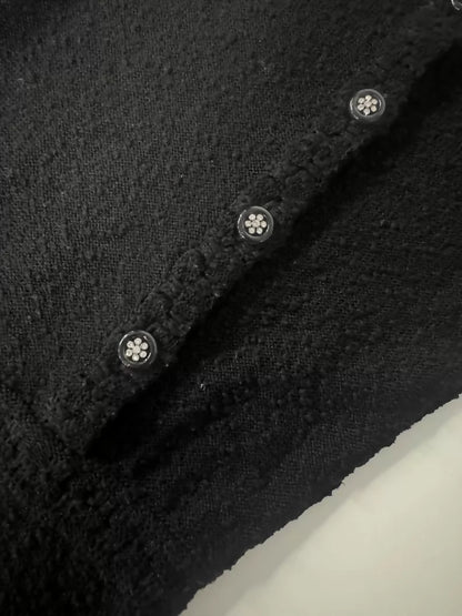 Chanel 25C  Black tweed dress