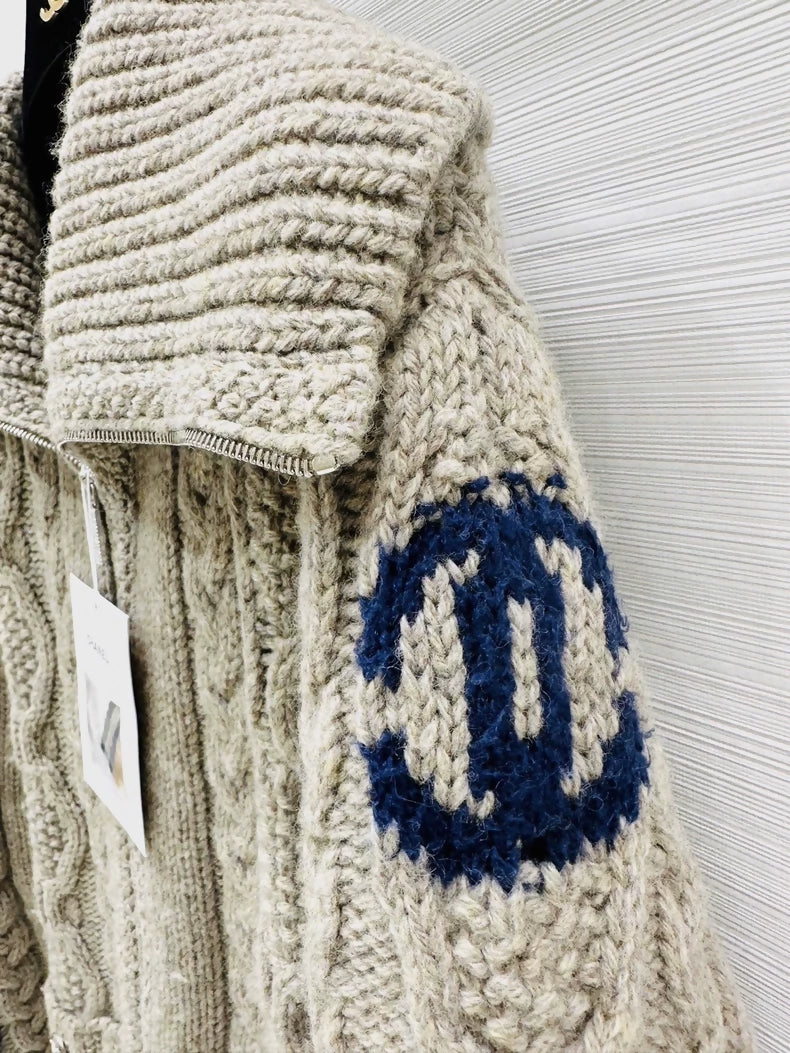 Chanel 24N Ski Coco Neige zip-up sweater