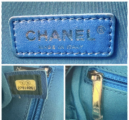 Chanel 19S Black Leather Multicolor Tweed Trim Quilted Waist Belt Bag