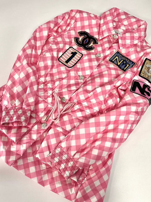 Chanel 23C Monte Carlo jacket in pink and white 40FR