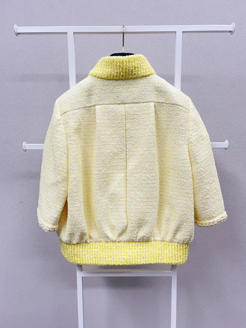Chanel 19 Beach Series Yellow Short Sleeve Jacket