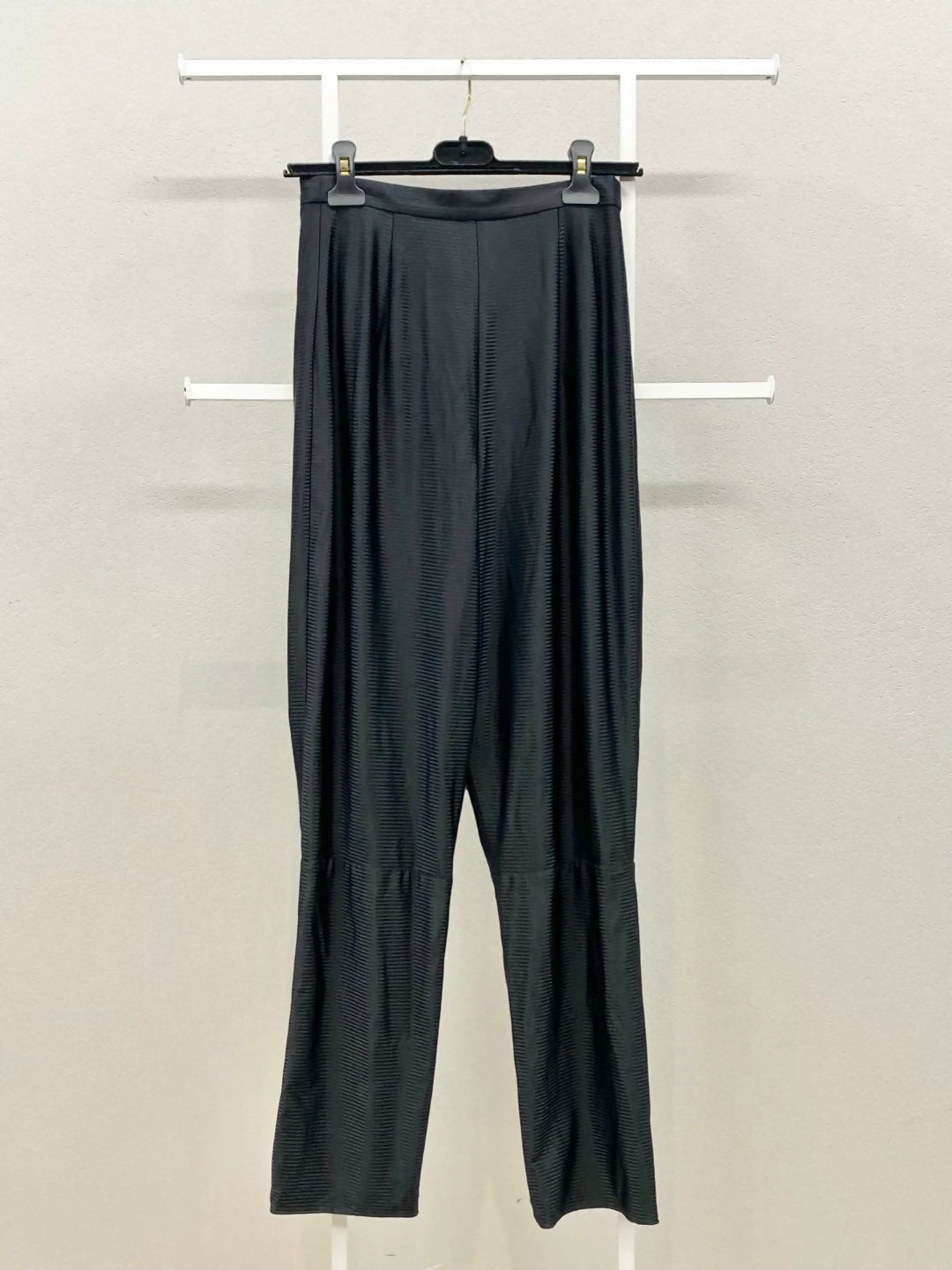 Chanel 22C black silk casual pants