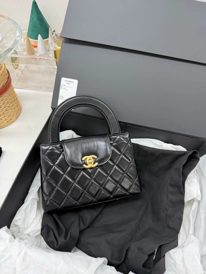 Chanel Kelly Black Large Handbag/Crossbody Bag