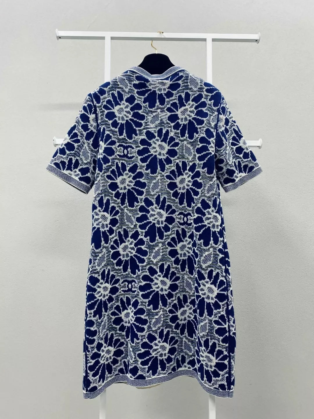 Chanel 20P white and blue dress