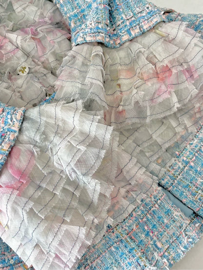 Chanel 13C Versailles Palace Blue Lace Jacket