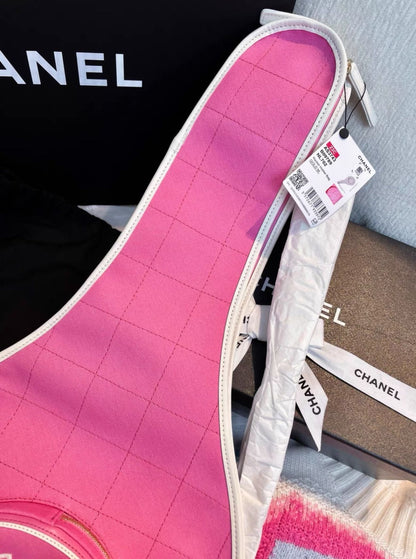 Chanel 23C Pink Large Tennis Racquet Bag