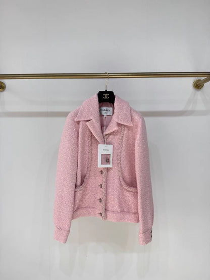 Chanel 23K pink tweed jacket
