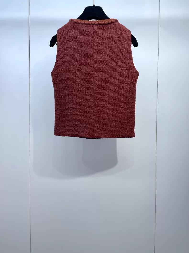 Chanel 24A red/brown vest