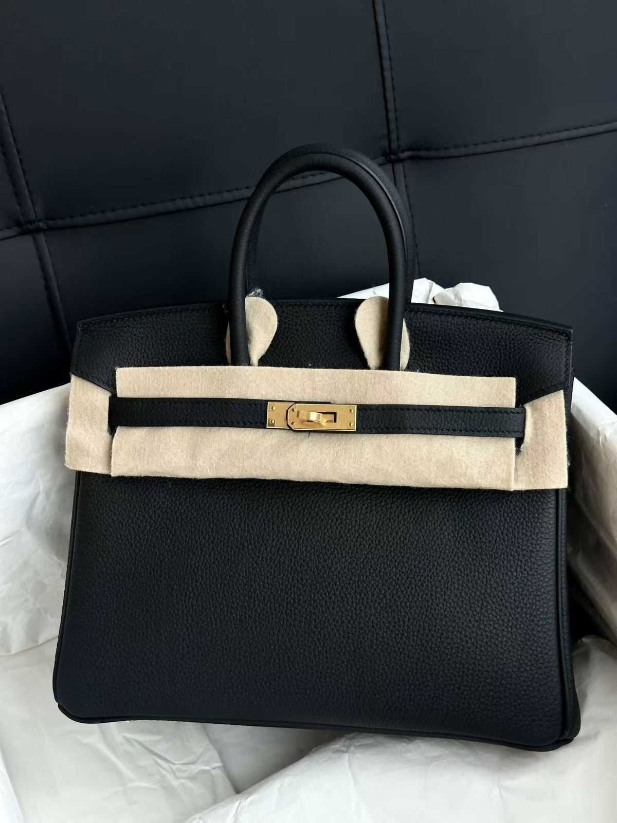Hermès Birkin 25 Noir Togo Leather with Gold Hardware