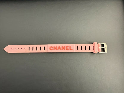 Chanel Vintage 99P Rubber Pink with Peach Wording Bracelet