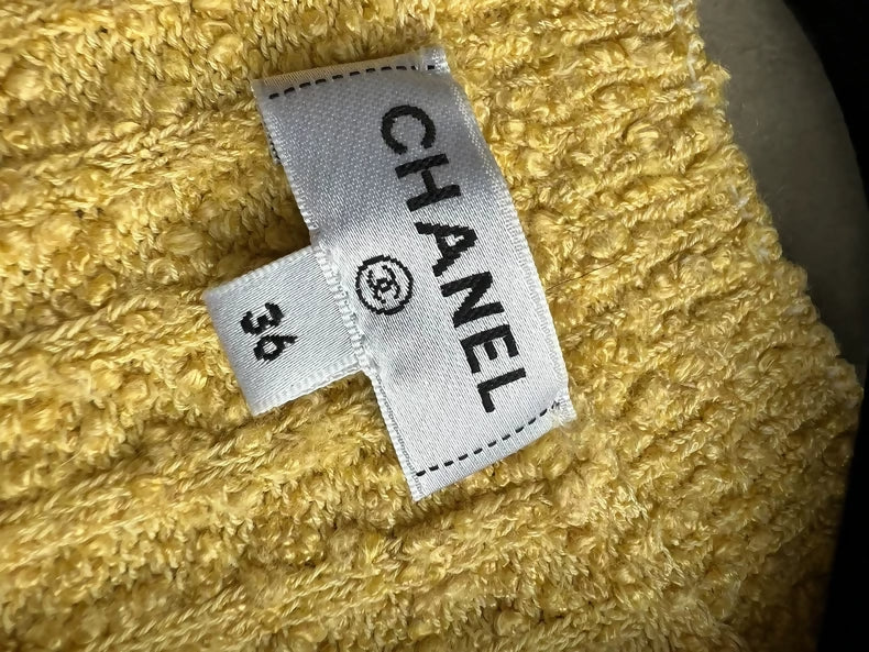 chanel 22p yellow dress