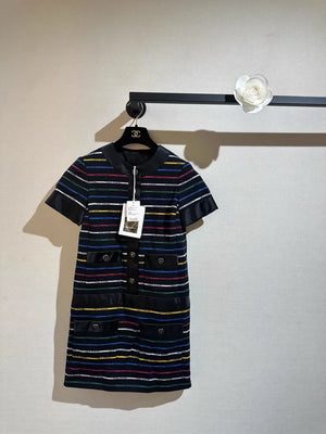 Chanel 22S black striped dress