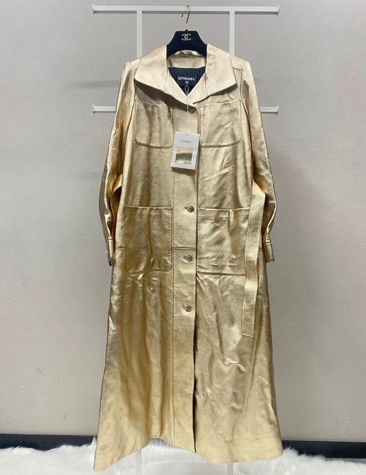 Chanel 21k Gold Trench Coat