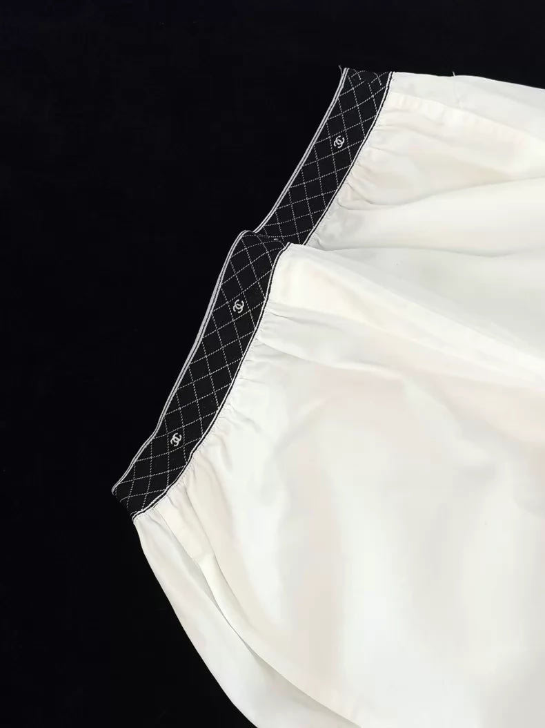 Chanel 24S White Cotton Shorts