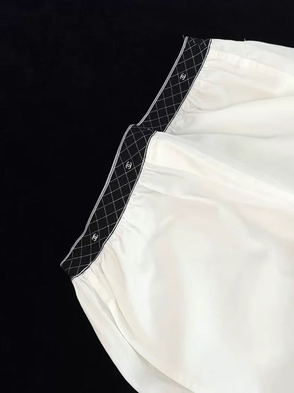 Chanel 24S White Cotton Shorts