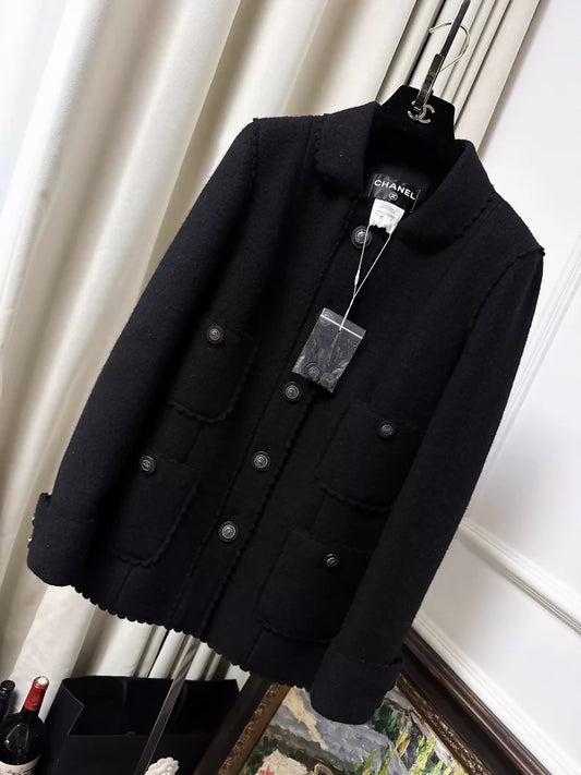 Chanel 13A Black Wool Jacket
