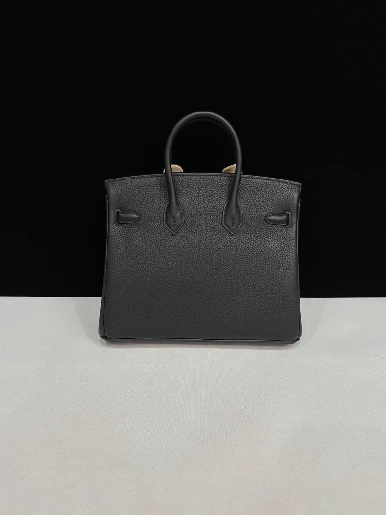 Hermes Birkin 25 black togo leather Palladium Hardware