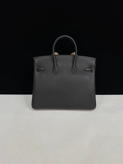 Hermes Birkin 25 black togo leather Palladium Hardware