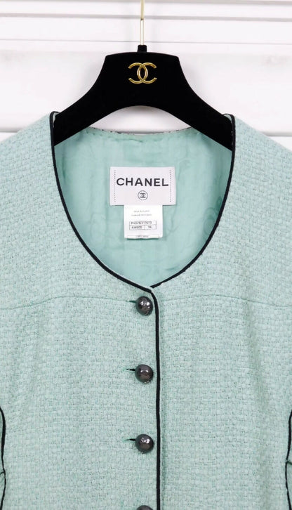 Chanel 2012 Spring/Summer mint green cardigan
