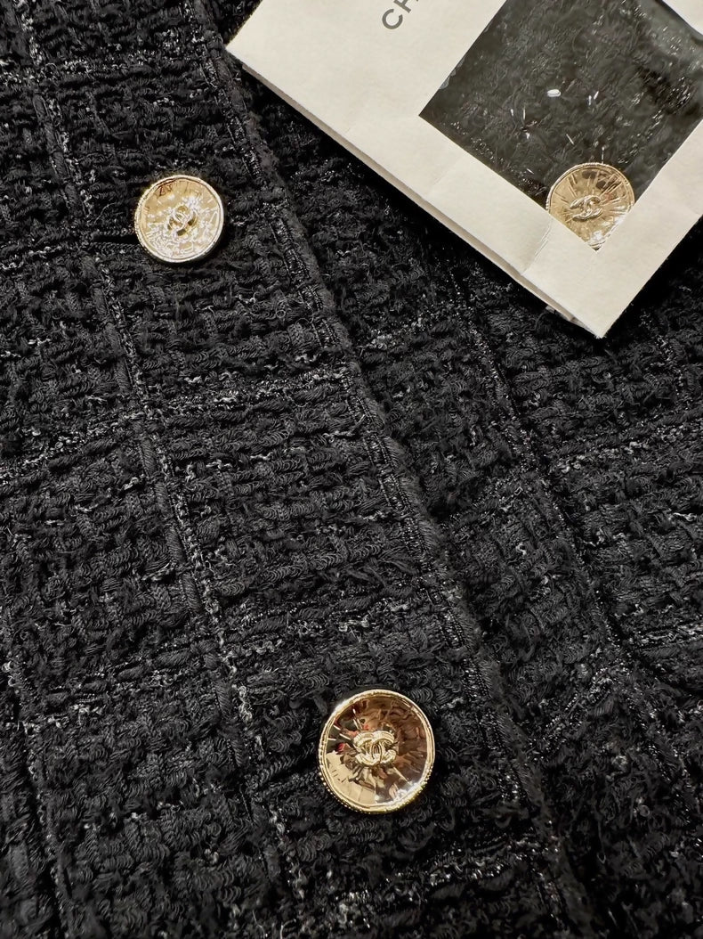 Chanel 25B black hooded jacket