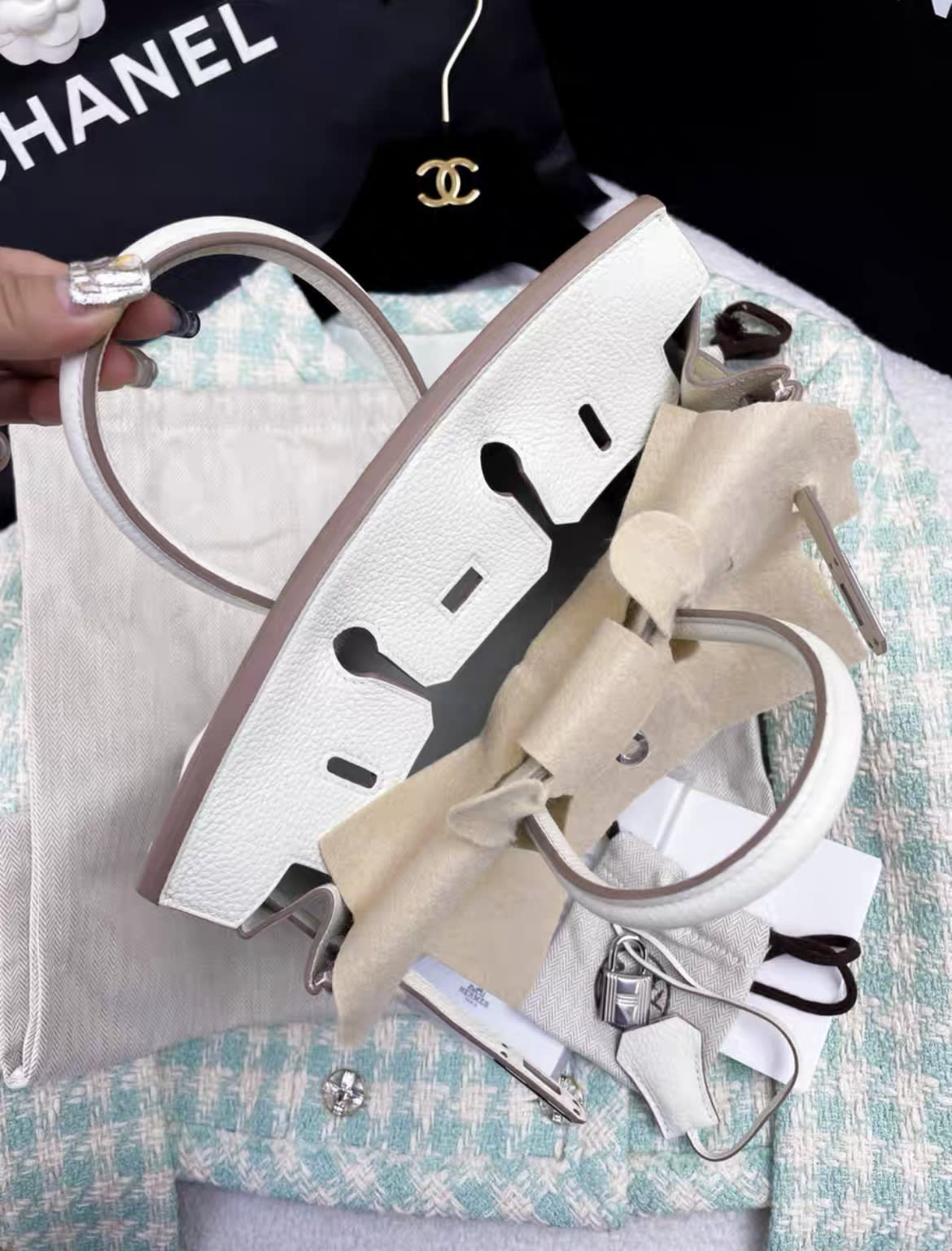 Hermès Birkin 25 Mushroom Togo Palladium Hardware – Wararni.com