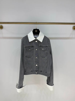 Chanel 25P Grey Denim Jacket