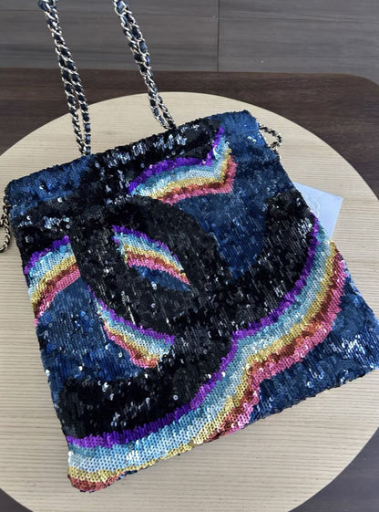 Chanel21 sequin rainbow tote