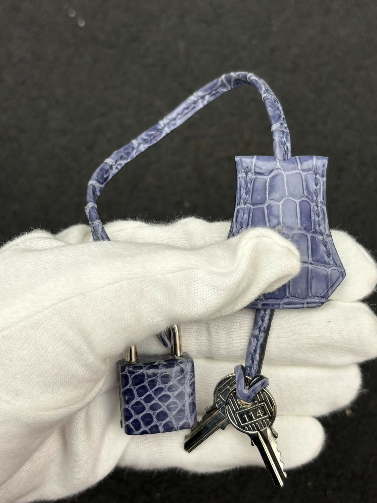 Hermès Birkin 30 Bleu Électrique (7E) Shiny Porosus Crocodile with Hardware Square