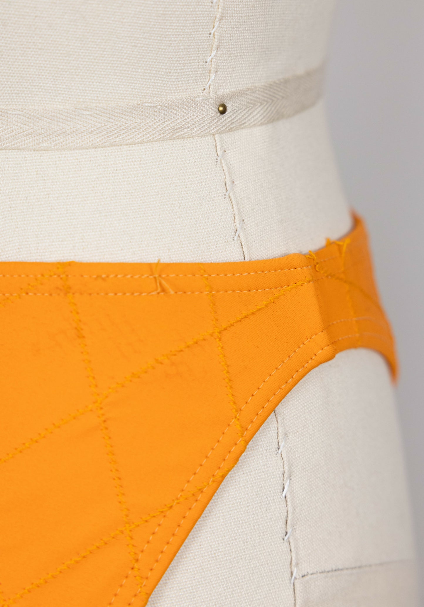 Chanel 1994 Cruise Vintage Orange Logo Quilted Bikini