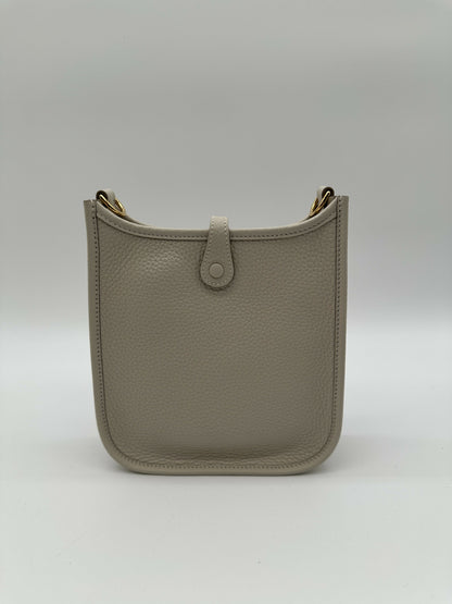 Hermes Mini Evelyne Clemence Craie GHW Stamp K 2025